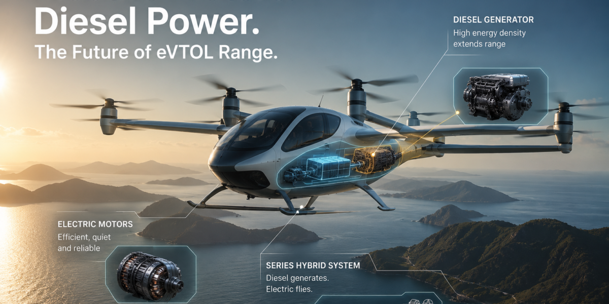 Electric Motors Meet Diesel Power: The Future of eVTOL Range