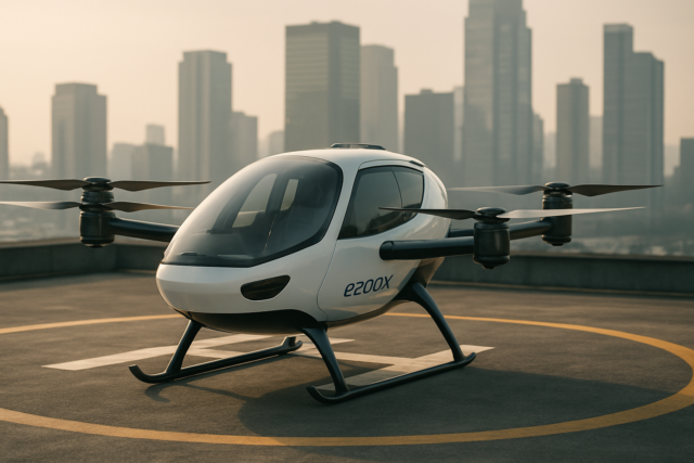 IIT Madras eVTOL Startup Unveils e200X Compact Air Taxi IIT Madras eVTOL Startup Unveils e200X Compact Air Taxi