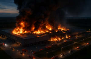 Ukrainian Drones Strike Russia, Wildberries Warehouse Fire Ukrainian Drones Strike Russia, Wildberries Warehouse Fire