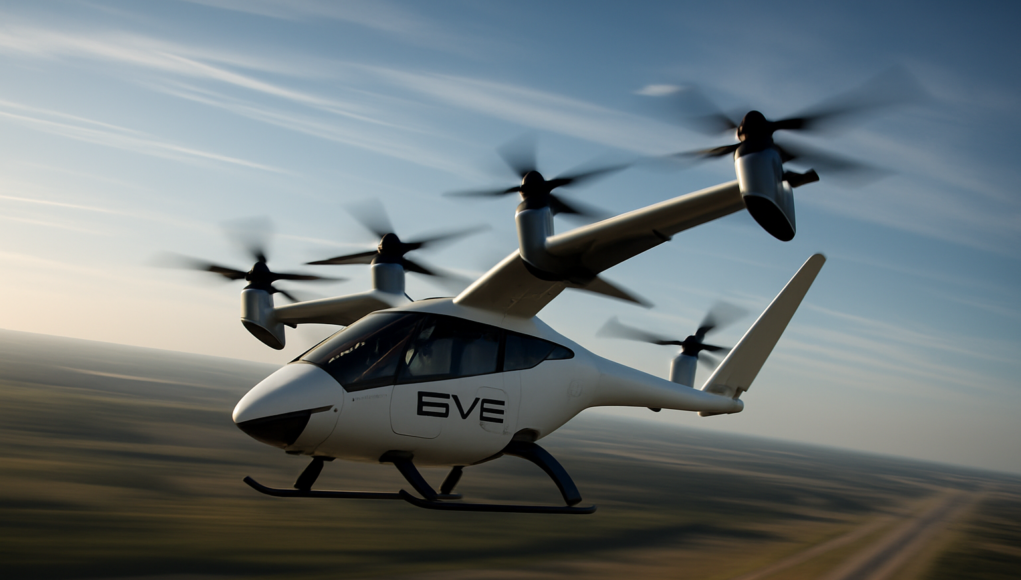 Eve Air Mobility Achieves First Transition Flight Milestone Eve Air Mobility Achieves First Transition Flight Milestone