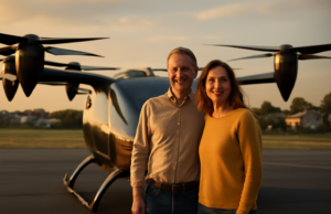 Livonia Couple Takes Historic Flight in Electric eVTOL Livonia Couple Takes Historic Flight in Electric eVTOL